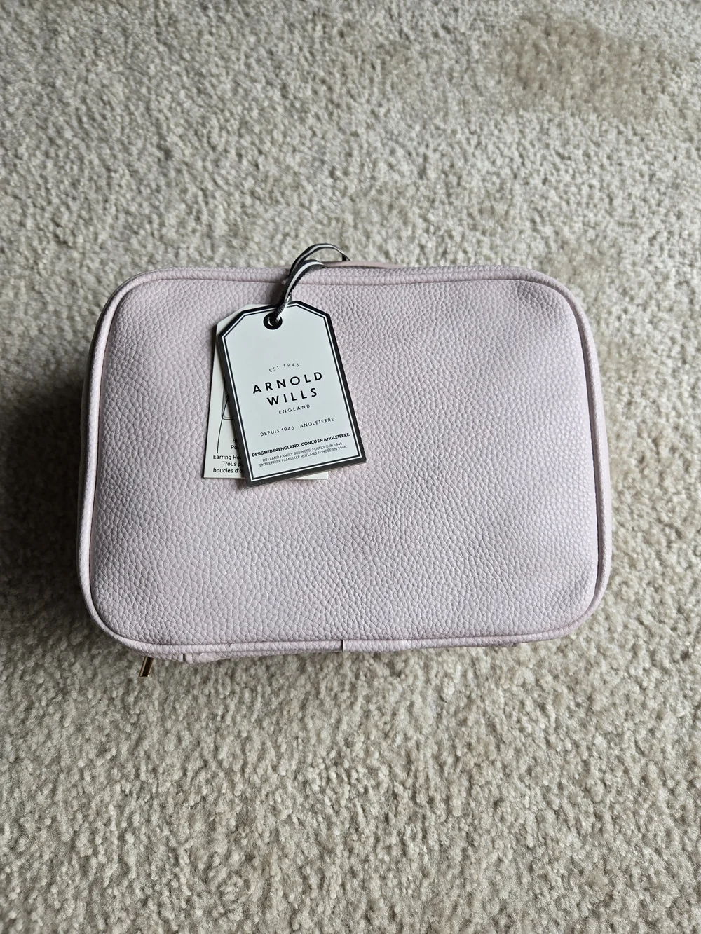 Arnold Willis Large Pink Makeup & Jewellery Travel Case